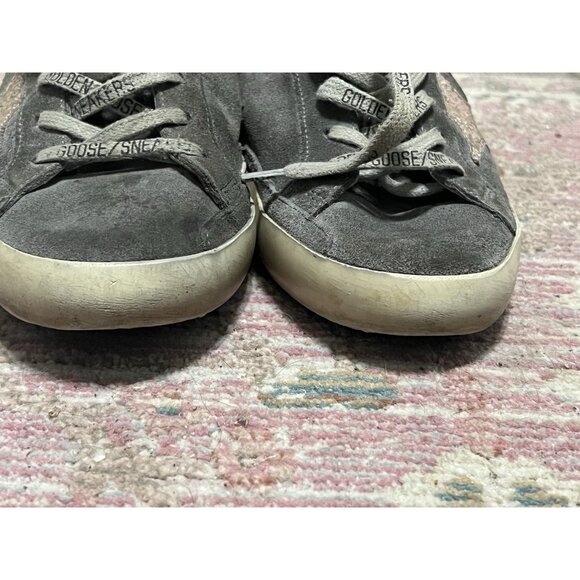 Golden Goose Superstar Glitter Low Top Sneaker Size 41 Gray - Picture 5 of 16